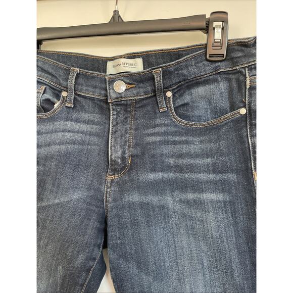 New Banana Republic Perfect Skinny Jeans Size 28 Womens Blue Denim Dark Wash Zip - Picture 4 of 5